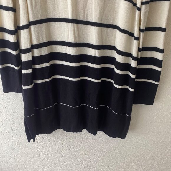 J.Jill Wool Blend Sweater Tunic Top Womens M Striped Knit Casual Cozy - Picture 5 of 14